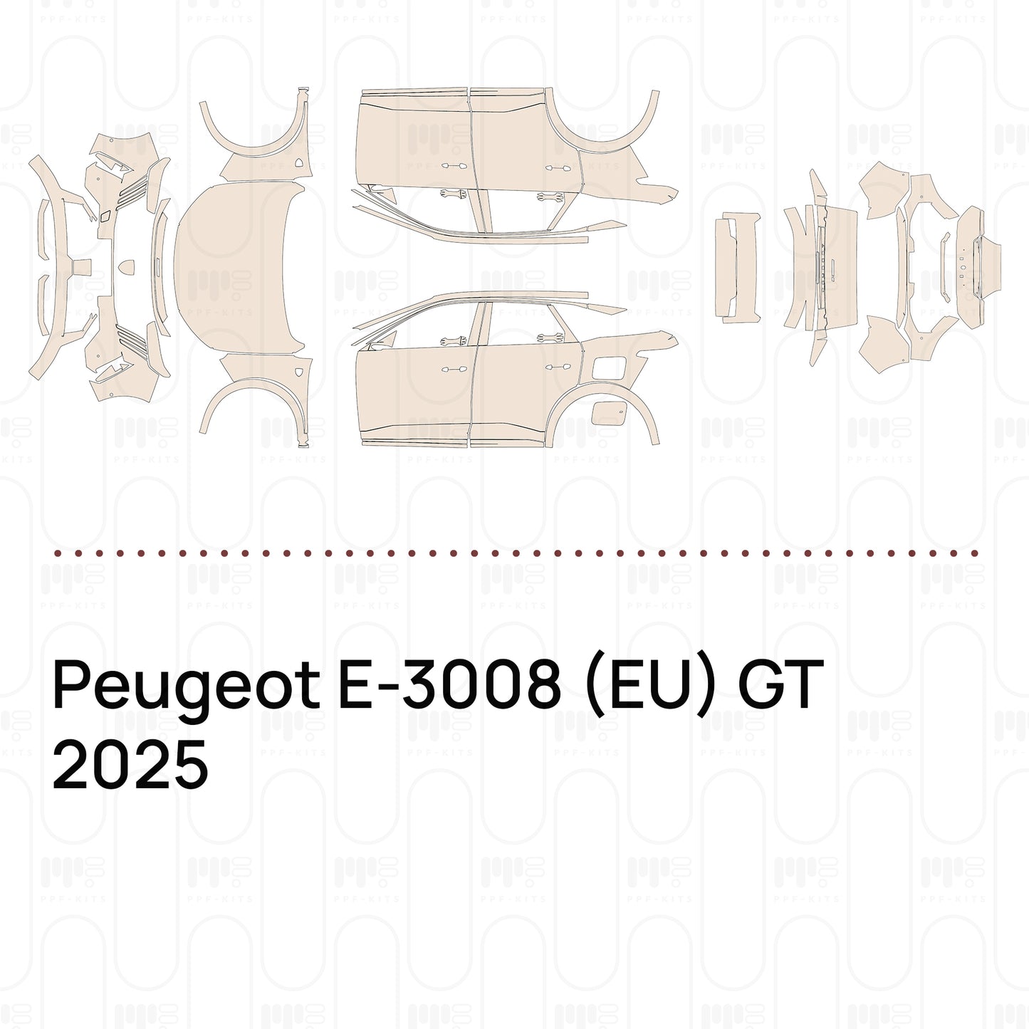 Pre-Cut PPF Peugeot E-3008 (EU) GT 2025