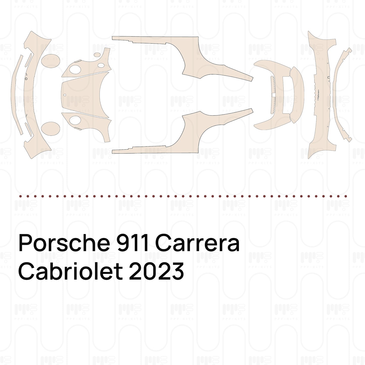 Pre-Cut PPF Porsche 911 Carrera Cabriolet 2023