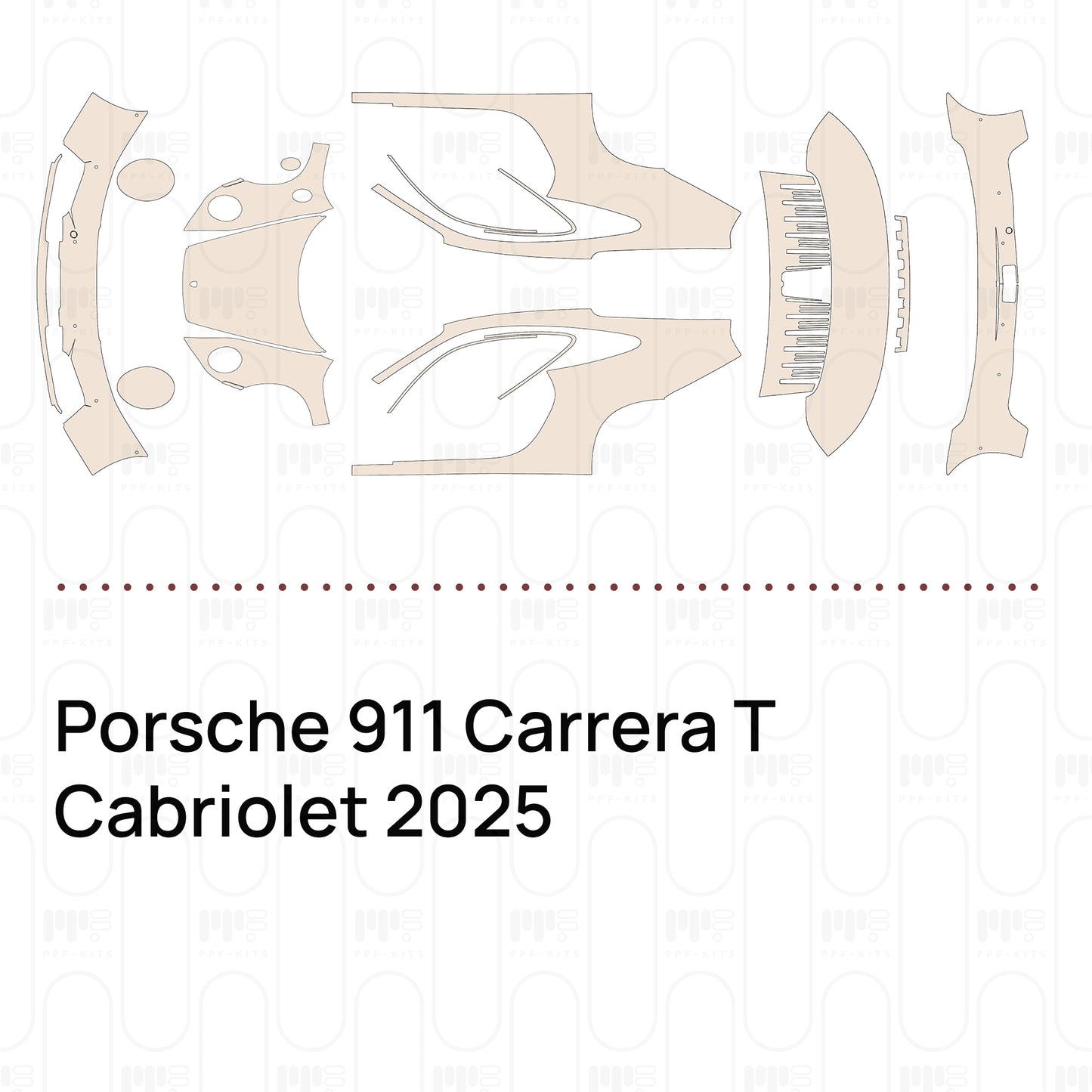 Pre-Cut PPF Porsche 911 Carrera T Cabriolet 2025