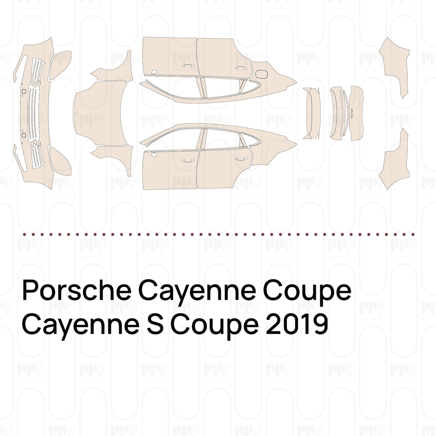 Pre-Cut PPF Porsche Cayenne Coupe Cayenne S Coupe 2019