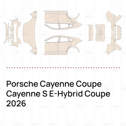 Pre-Cut PPF Porsche Cayenne Coupe Cayenne S E-Hybrid Coupe 2026