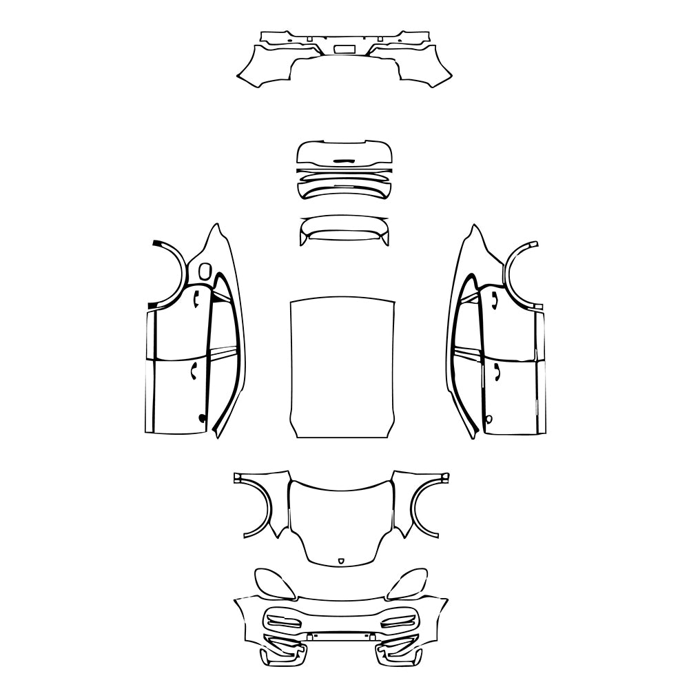 Pre-Cut PPF Porsche Cayenne Coupe Cayenne Turbo Coupe 2022 - PPF-Kits