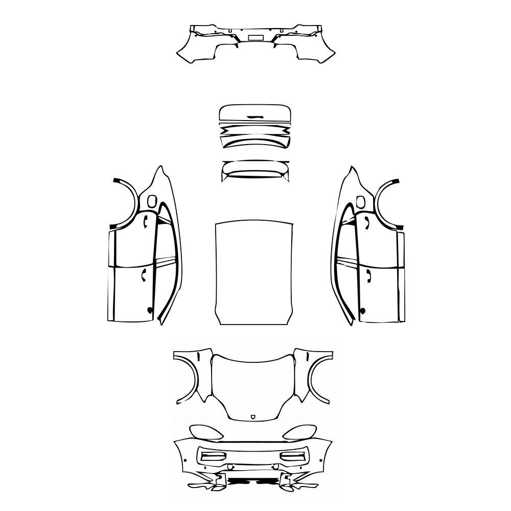 Pre-Cut PPF Porsche Cayenne Coupe Cayenne Turbo E-Hybrid Coupe 2024 - PPF-Kits