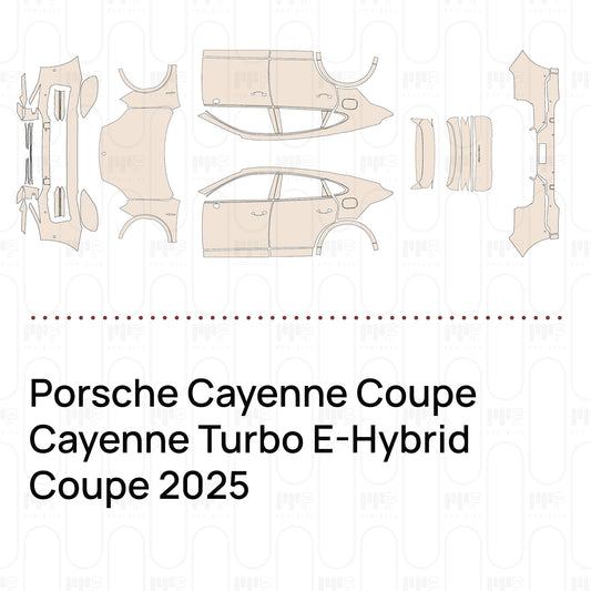 Pre-Cut PPF Porsche Cayenne Coupe Cayenne Turbo E-Hybrid Coupe 2025