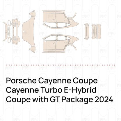 Pre-Cut PPF Porsche Cayenne Coupe Cayenne Turbo E-Hybrid Coupe with GT Package 2024