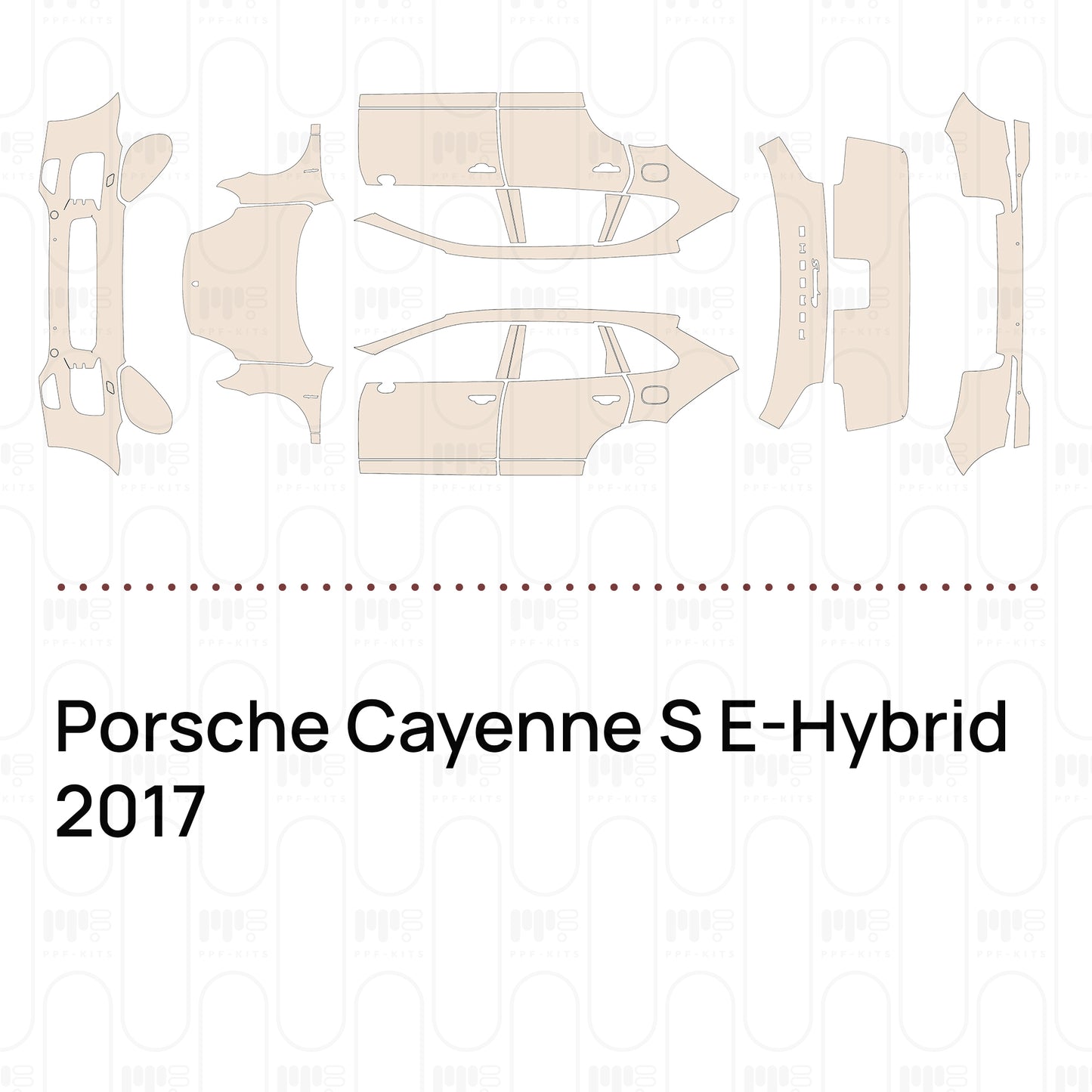 Pre-Cut PPF Porsche Cayenne S E-Hybrid 2017