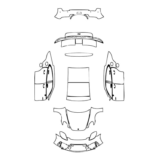 Pre-Cut PPF Porsche Panamera Sedan Panamera Turbo E-Hybrid 2024 - PPF-Kits