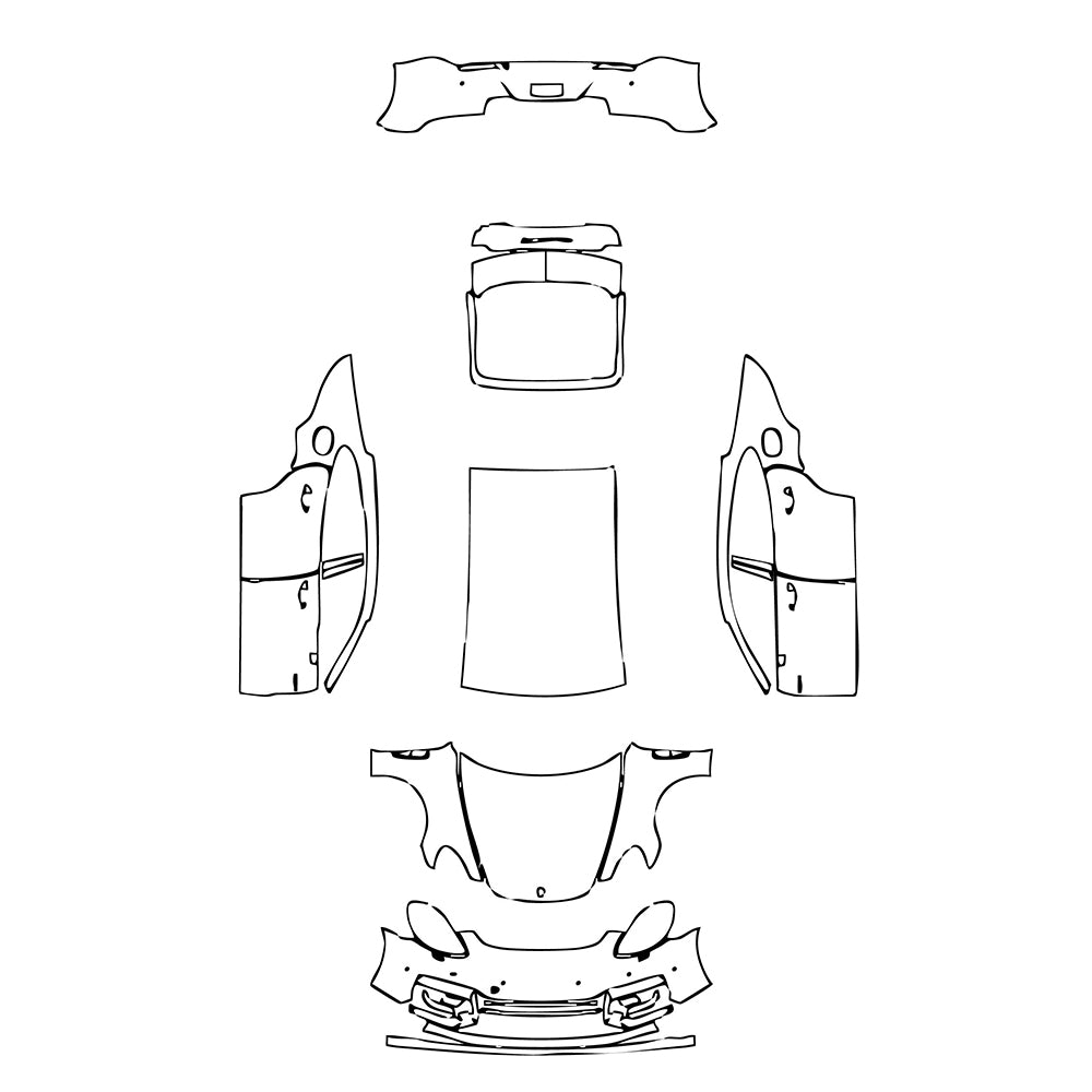 Pre-Cut PPF Porsche Panamera Sedan Panamera Turbo S E-Hybrid 2018 - PPF-Kits