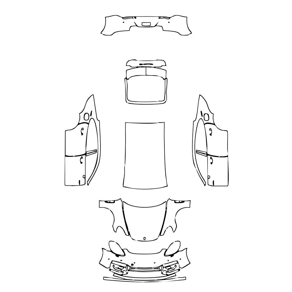 Pre-Cut PPF Porsche Panamera Sedan Panamera Turbo S E-Hybrid Executive 2018 - PPF-Kits