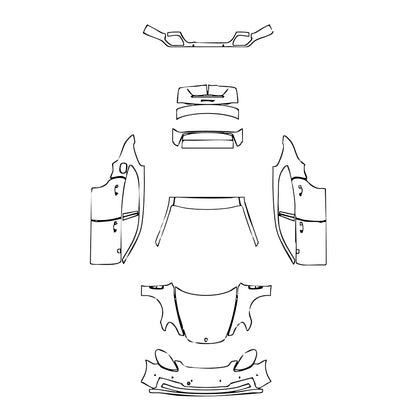 Pre-Cut PPF Porsche Panamera Sport Turismo Panamera 4 Sport Turismo 2022 - PPF-Kits