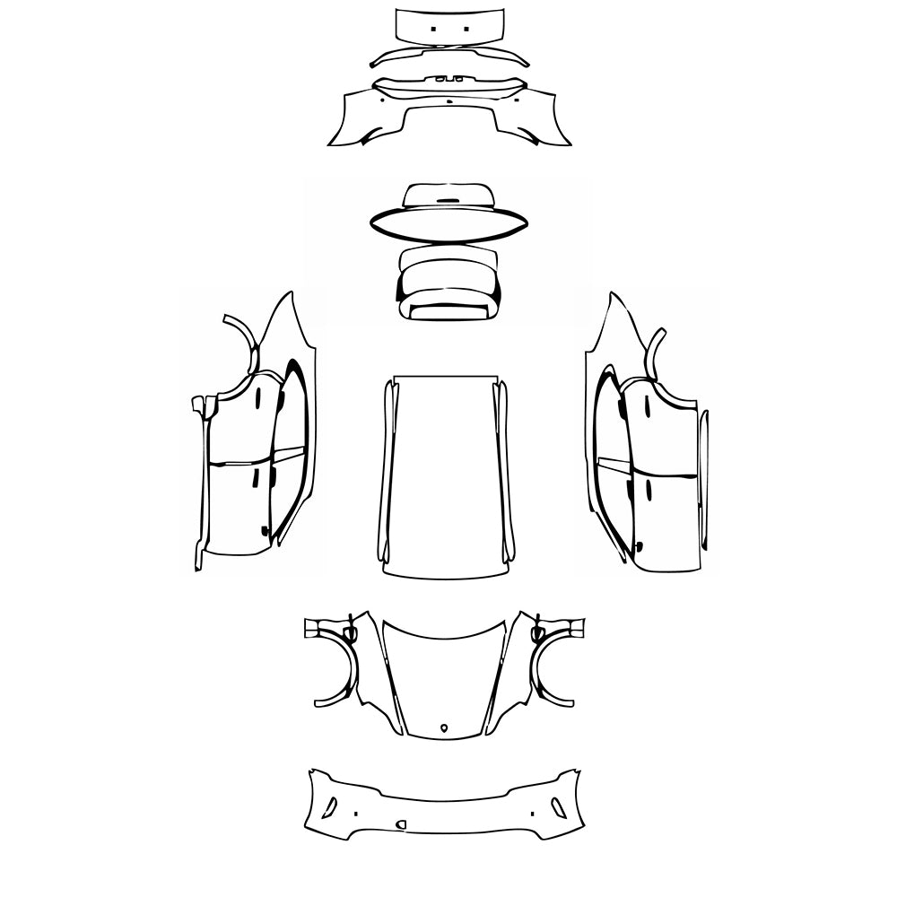 Pre-Cut PPF Porsche Taycan Cross Turismo Taycan 4S Cross Turismo 2025 - PPF-Kits