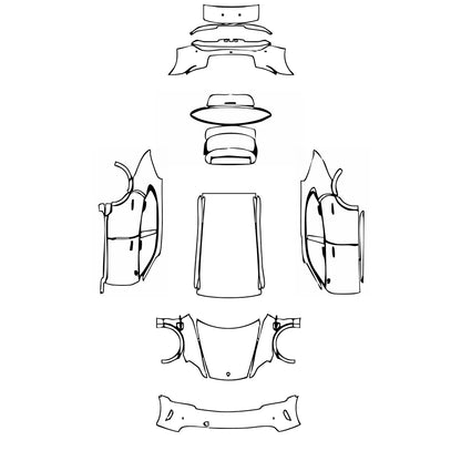 Pre-Cut PPF Porsche Taycan Cross Turismo Taycan 4S Cross Turismo 2025 - PPF-Kits