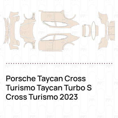 Pre-Cut PPF Porsche Taycan Cross Turismo Taycan Turbo S Cross Turismo 2023