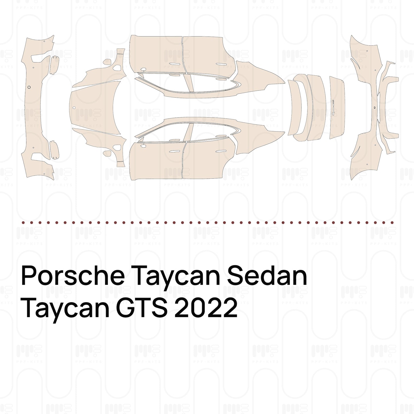 Pre-Cut PPF Porsche Taycan Sedan Taycan GTS 2022