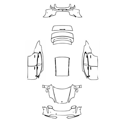 Pre-Cut PPF Porsche Taycan Sedan Taycan Turbo 2019 - PPF-Kits