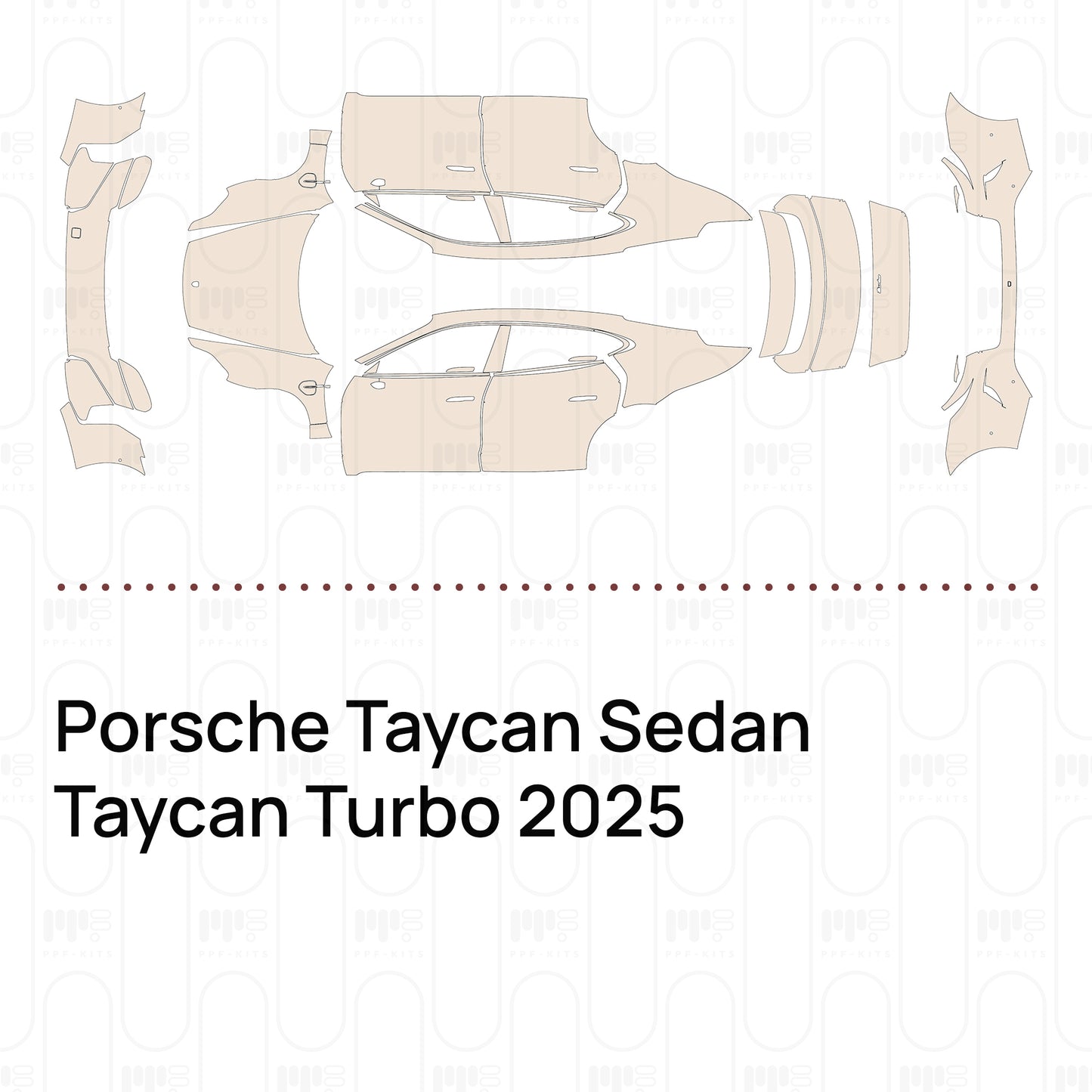 Pre-Cut PPF Porsche Taycan Sedan Taycan Turbo 2025
