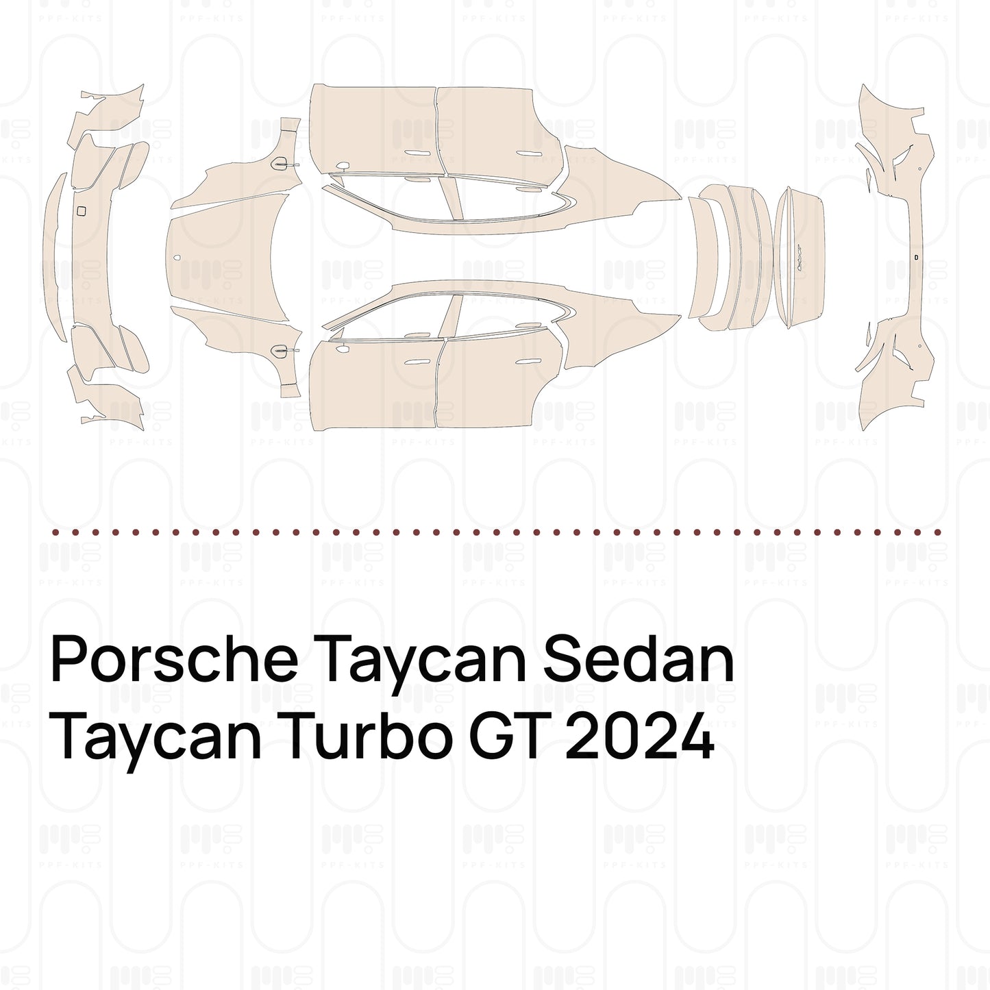 Pre-Cut PPF Porsche Taycan Sedan Taycan Turbo GT 2024