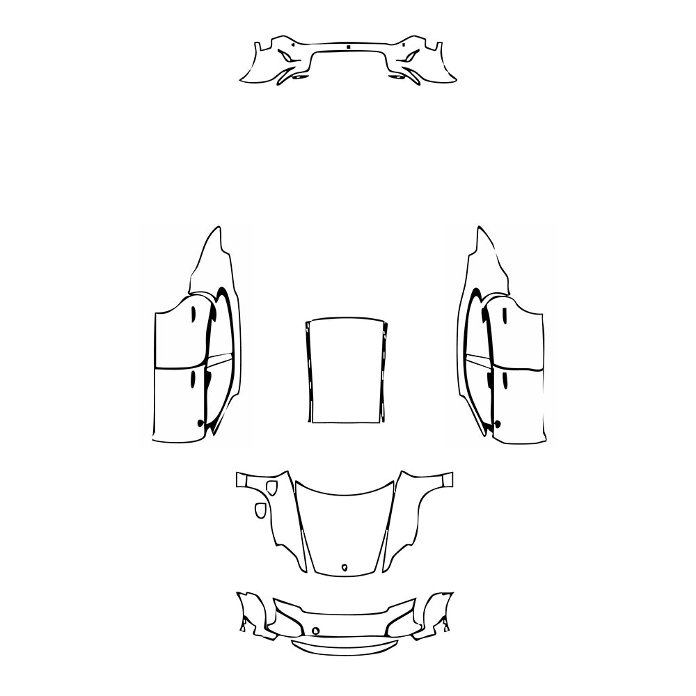 Pre-Cut PPF Porsche Taycan Sedan Taycan Turbo GT with Weissach Package 2025 - PPF-Kits