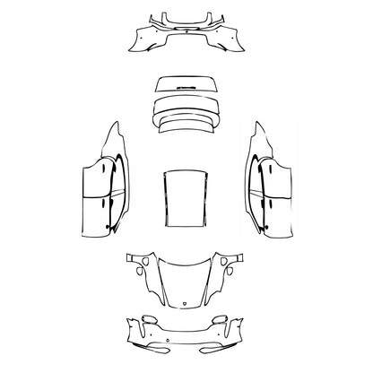 Pre-Cut PPF Porsche Taycan Sedan Taycan Turbo S 2021 - PPF-Kits