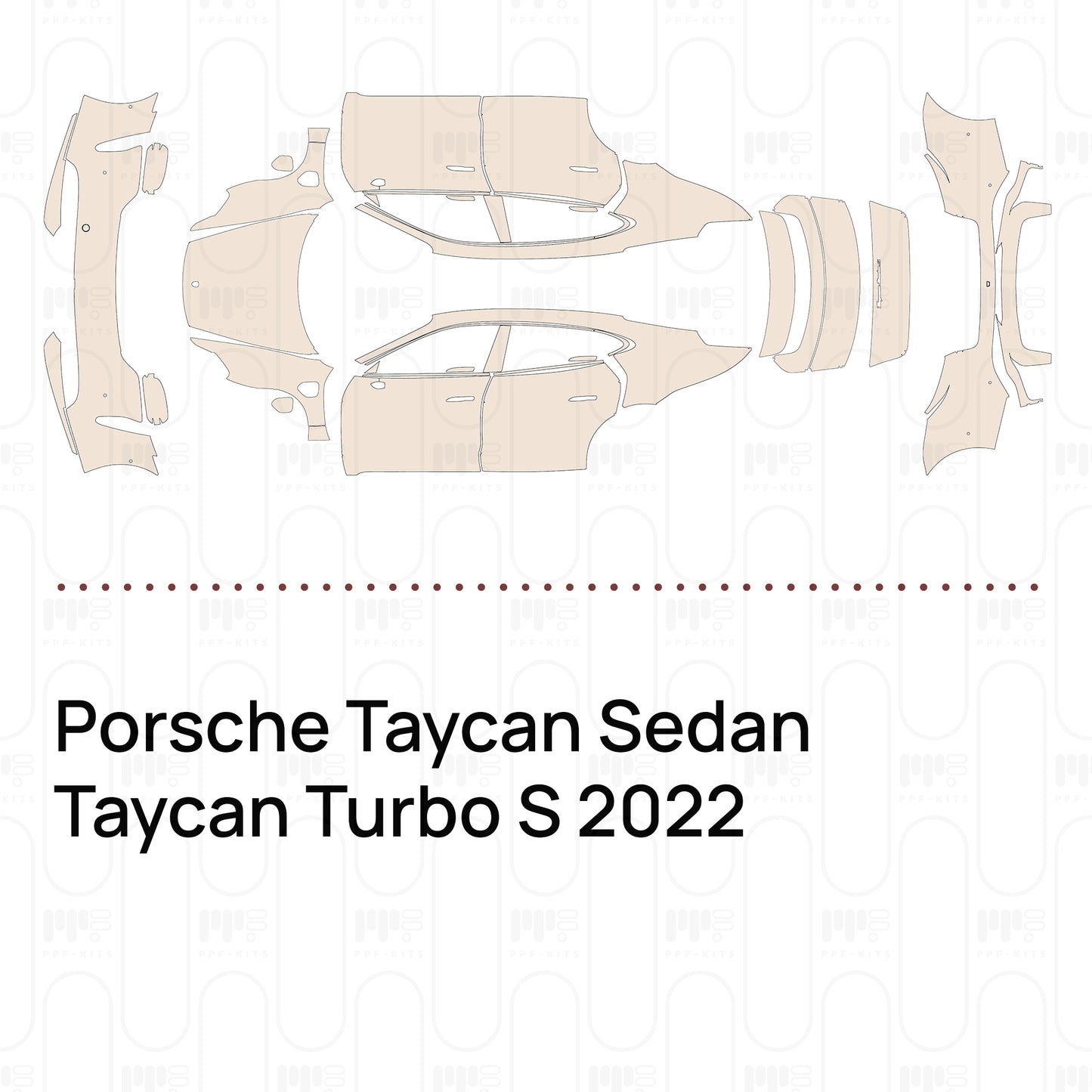 Pre-Cut PPF Porsche Taycan Sedan Taycan Turbo S 2022