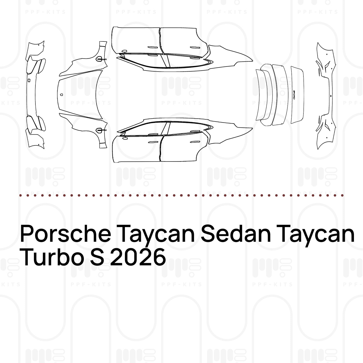 Pre-Cut PPF Porsche Taycan Sedan Taycan Turbo S 2026