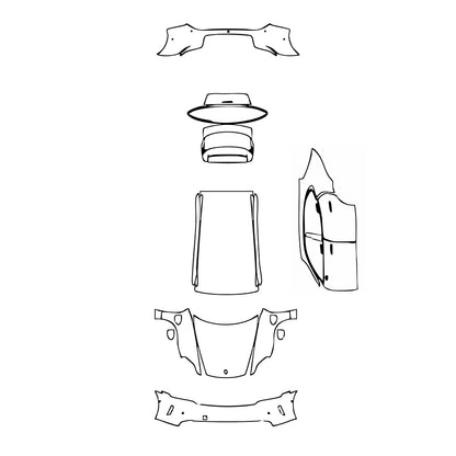 Pre-Cut PPF Porsche Taycan Sport Turismo Taycan 4S Sport Turismo 2024 - PPF-Kits