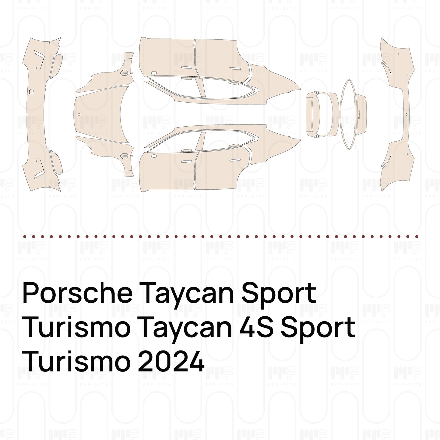 Pre-Cut PPF Porsche Taycan Sport Turismo Taycan 4S Sport Turismo 2024