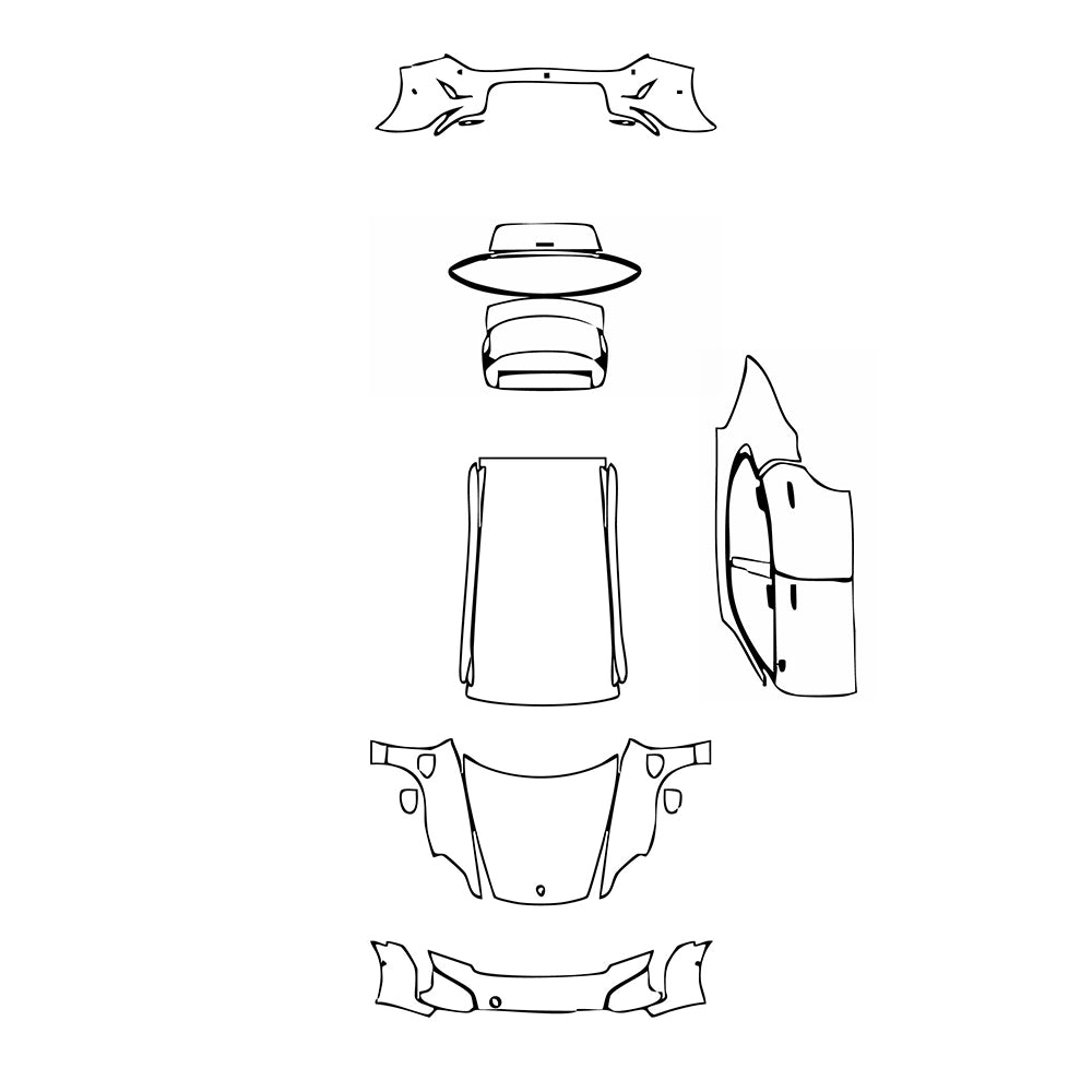 Pre-Cut PPF Porsche Taycan Sport Turismo Taycan Turbo S Sport Turismo 2025 - PPF-Kits