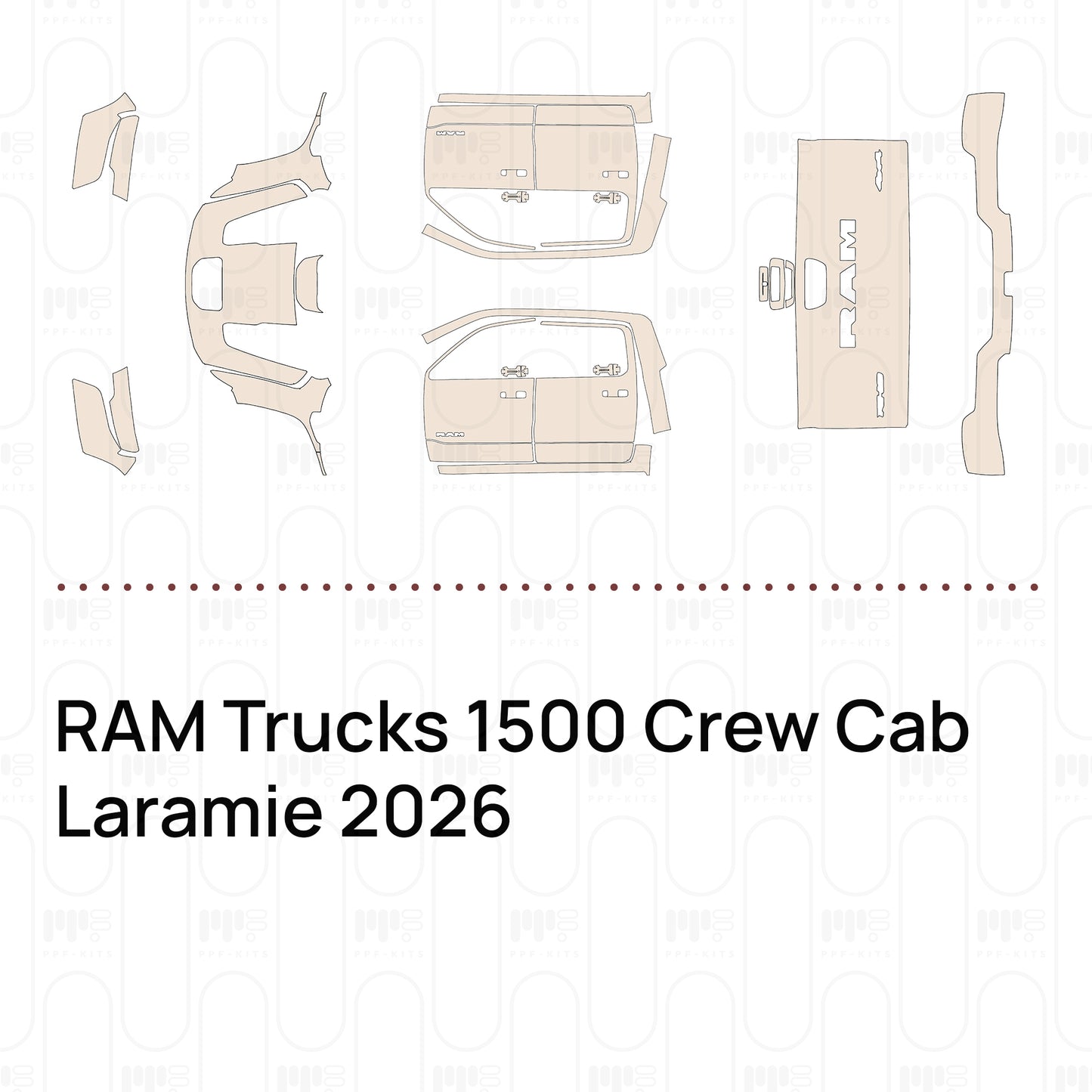 Pre-Cut PPF RAM Trucks 1500 Crew Cab Laramie 2026