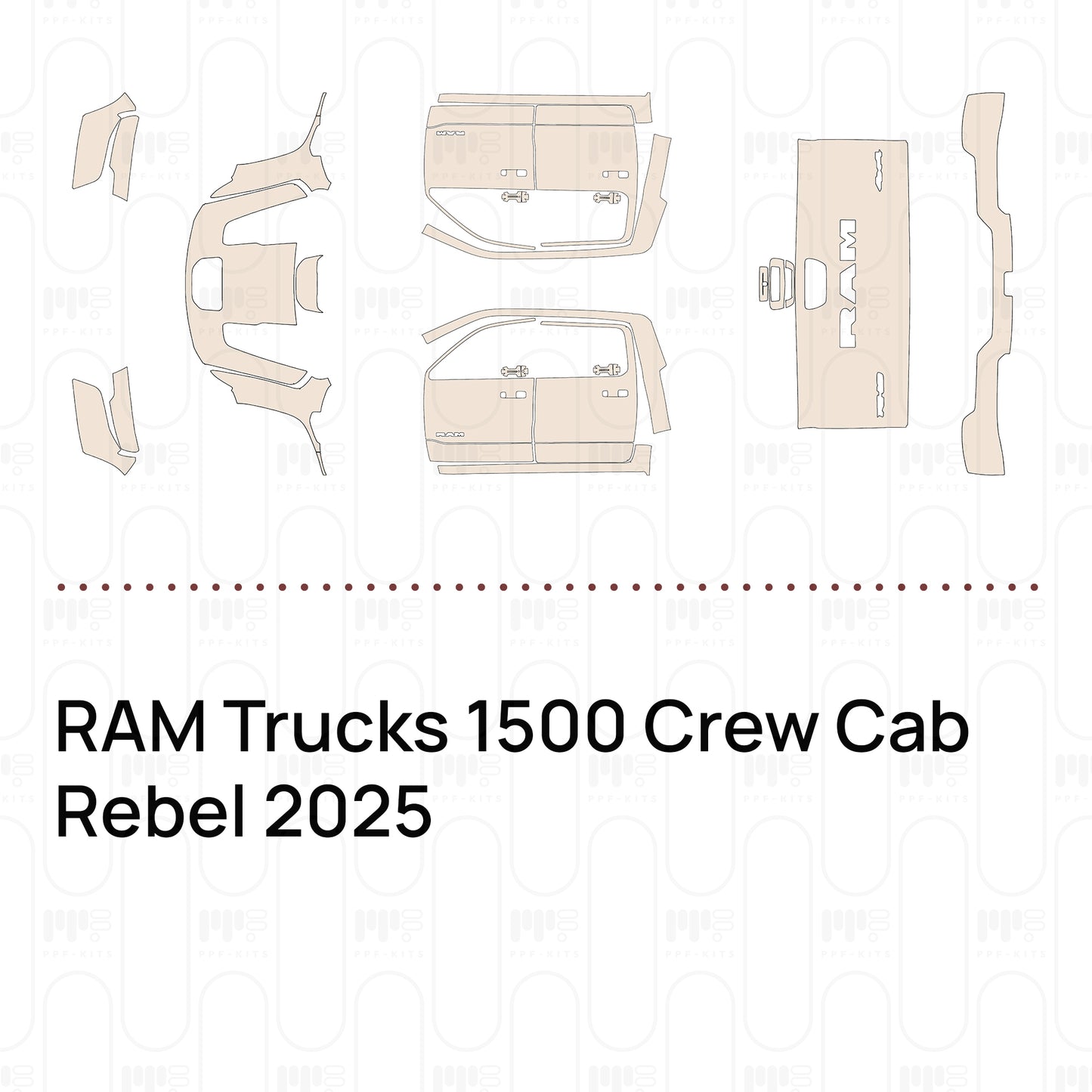 Pre-Cut PPF RAM Trucks 1500 Crew Cab Rebel 2025