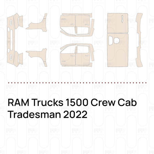 RAM Trucks 1500 Crew Cab Tradesman 2022 – Forskåret PPF-lakbeskyttelsesfilm