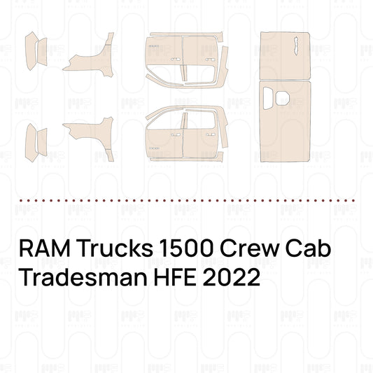 RAM Trucks 1500 Crew Cab Tradesman HFE 2022 – Forskåret PPF-lakbeskyttelsesfilm