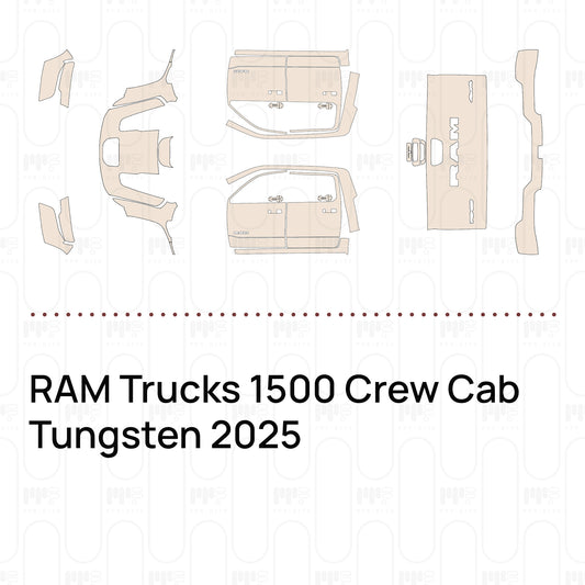 RAM Trucks 1500 Crew Cab Tungsten 2025 – Forskåret PPF-lakbeskyttelsesfilm