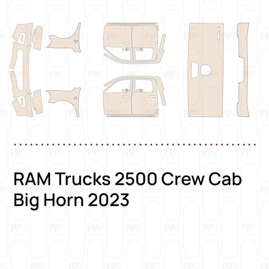 RAM Trucks 2500 Crew Cab Big Horn 2023 – Forskåret PPF-lakbeskyttelsesfilm