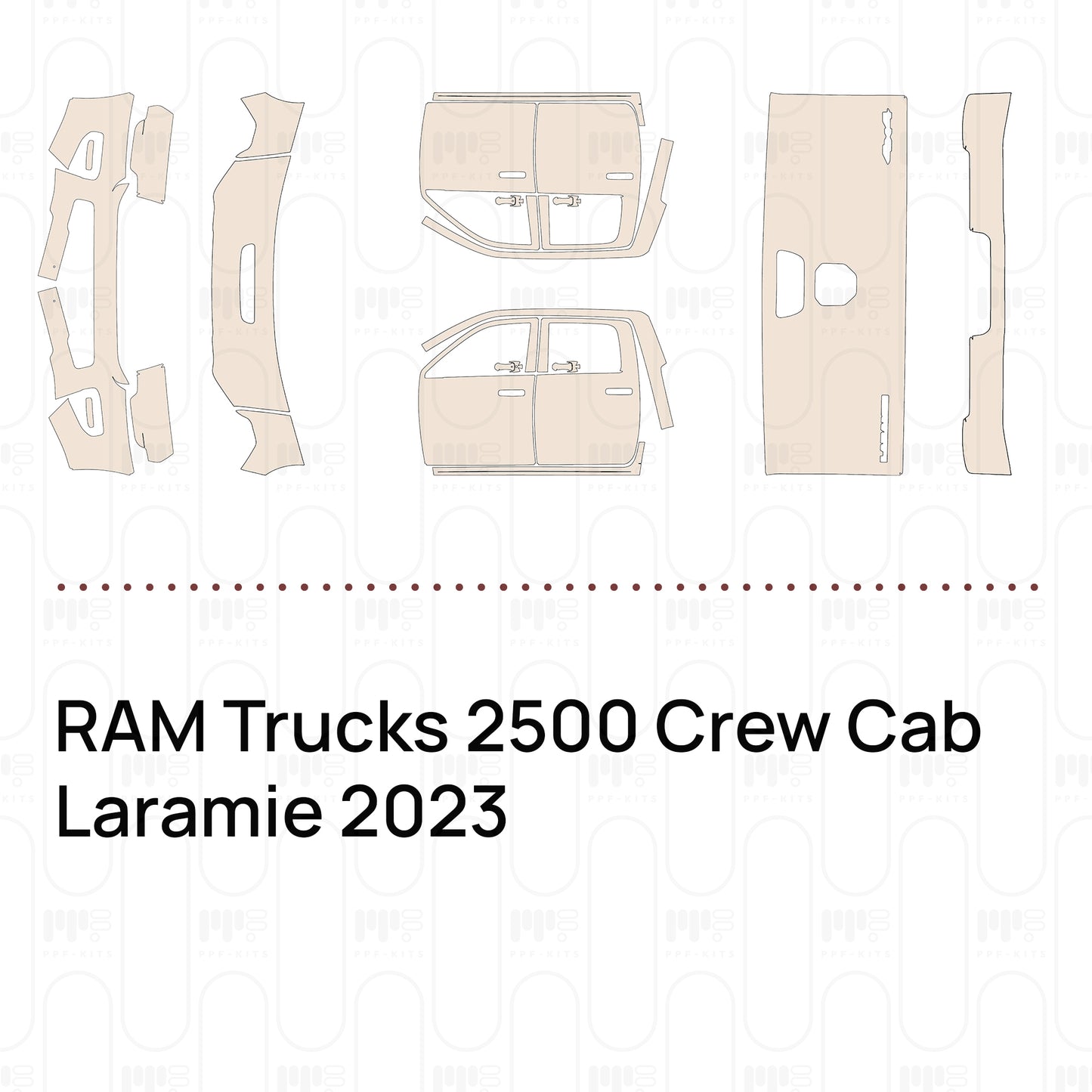 Pre-Cut PPF RAM Trucks 2500 Crew Cab Laramie 2023