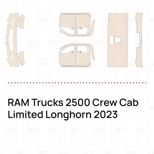 RAM Trucks 2500 Crew Cab Limited Longhorn 2023 – Forskåret PPF-lakbeskyttelsesfilm