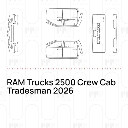 Pre-Cut PPF RAM Trucks 2500 Crew Cab Tradesman 2026