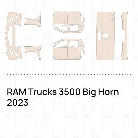 RAM Trucks 3500 Big Horn 2023 – Forskåret PPF-lakbeskyttelsesfilm