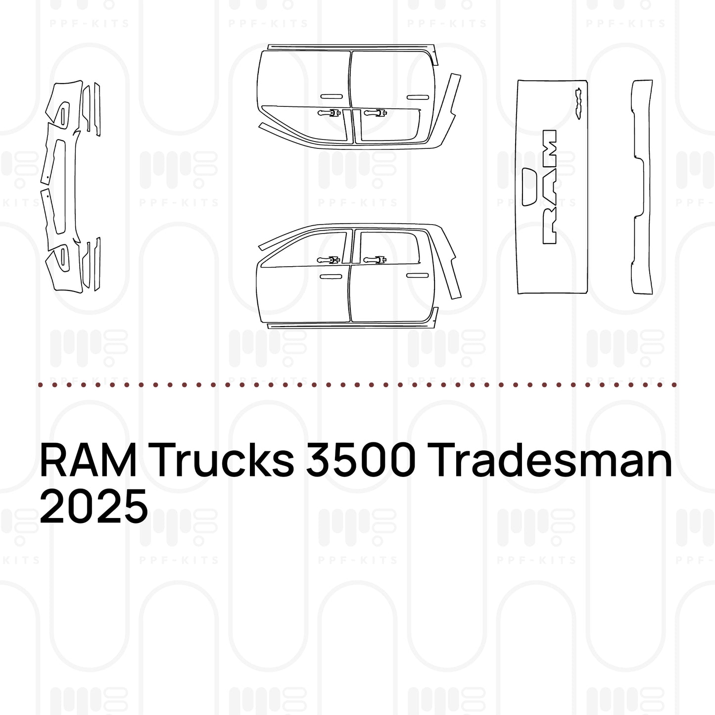 Pre-Cut PPF RAM Trucks 3500 Tradesman 2025