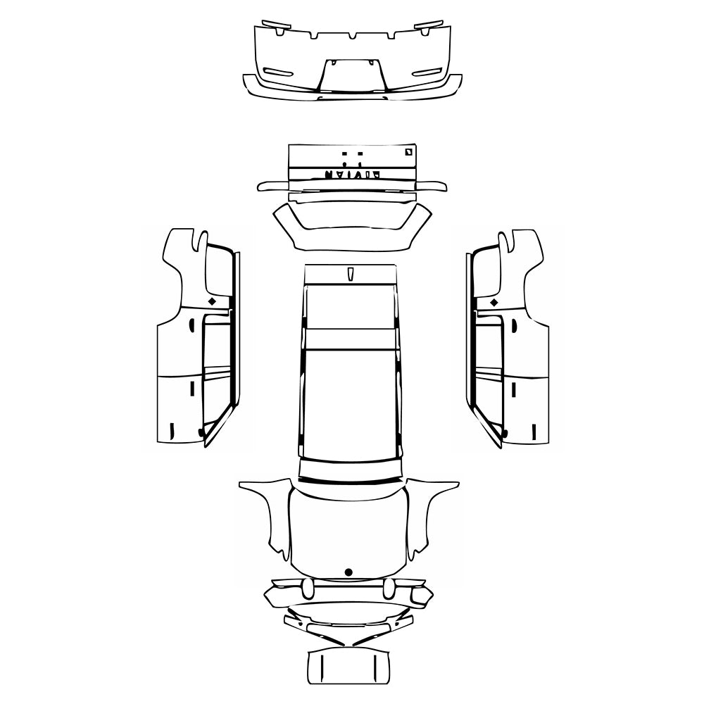 Pre-Cut PPF Rivian R1S 2025 - PPF-Kits