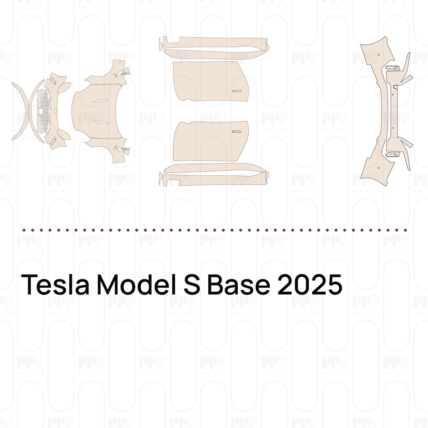 Pre-Cut PPF Tesla Model S Base 2025