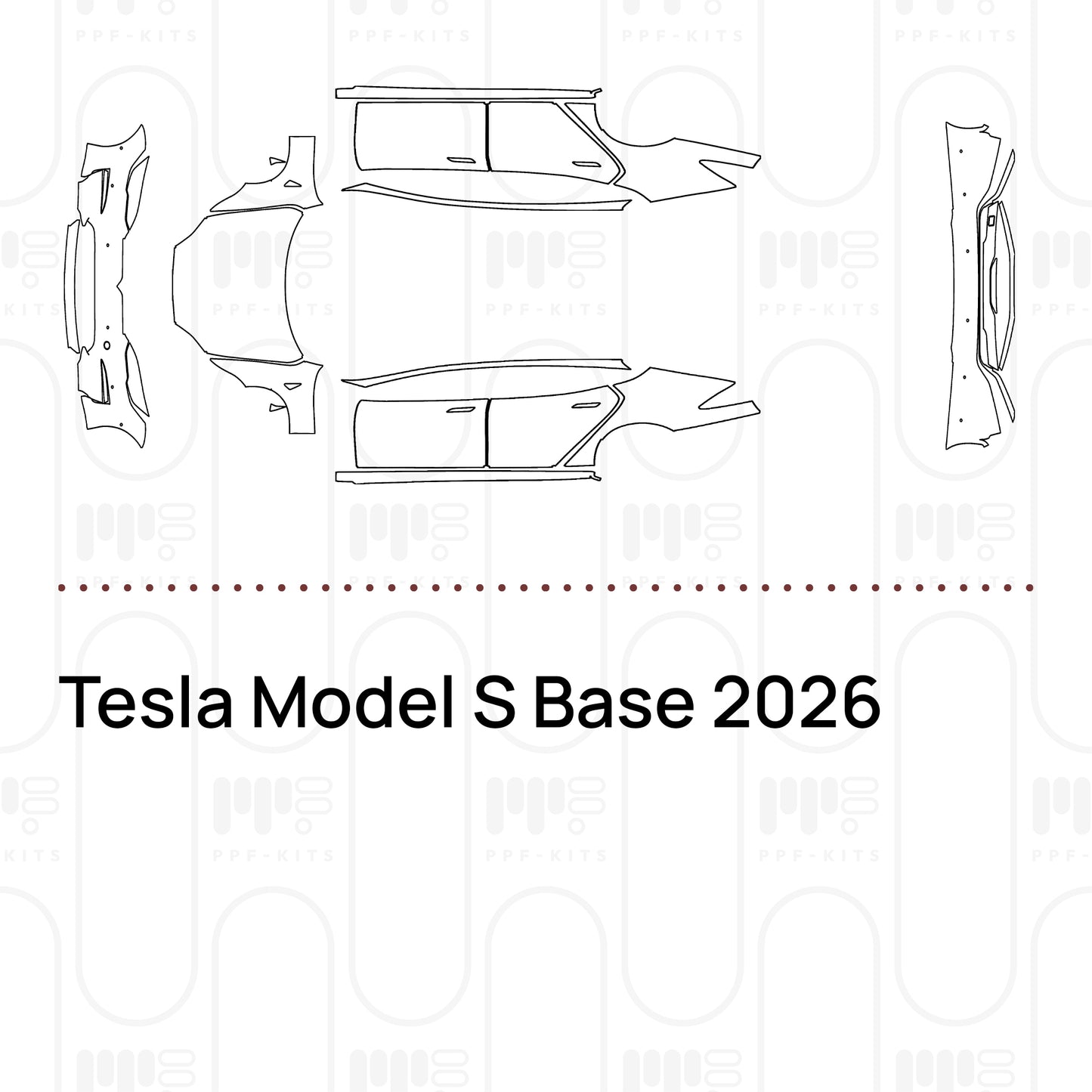 Pre-Cut PPF Tesla Model S Base 2026