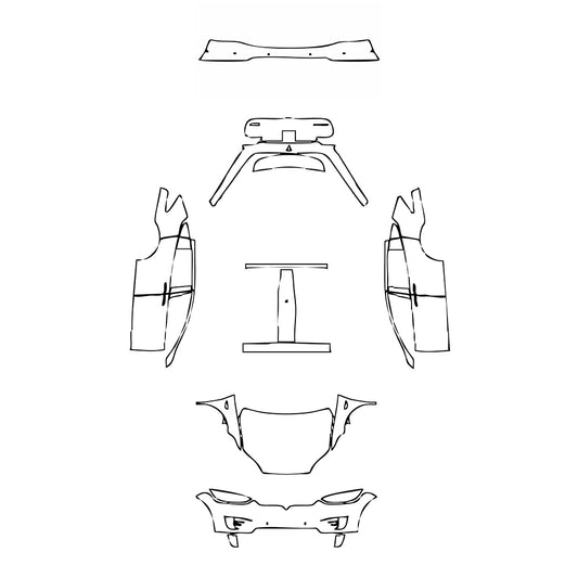 Pre-Cut PPF Tesla Model X Base 2021 - PPF-Kits