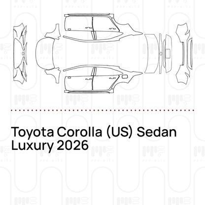 Pre-Cut PPF Toyota Corolla (US) Sedan Luxury 2026
