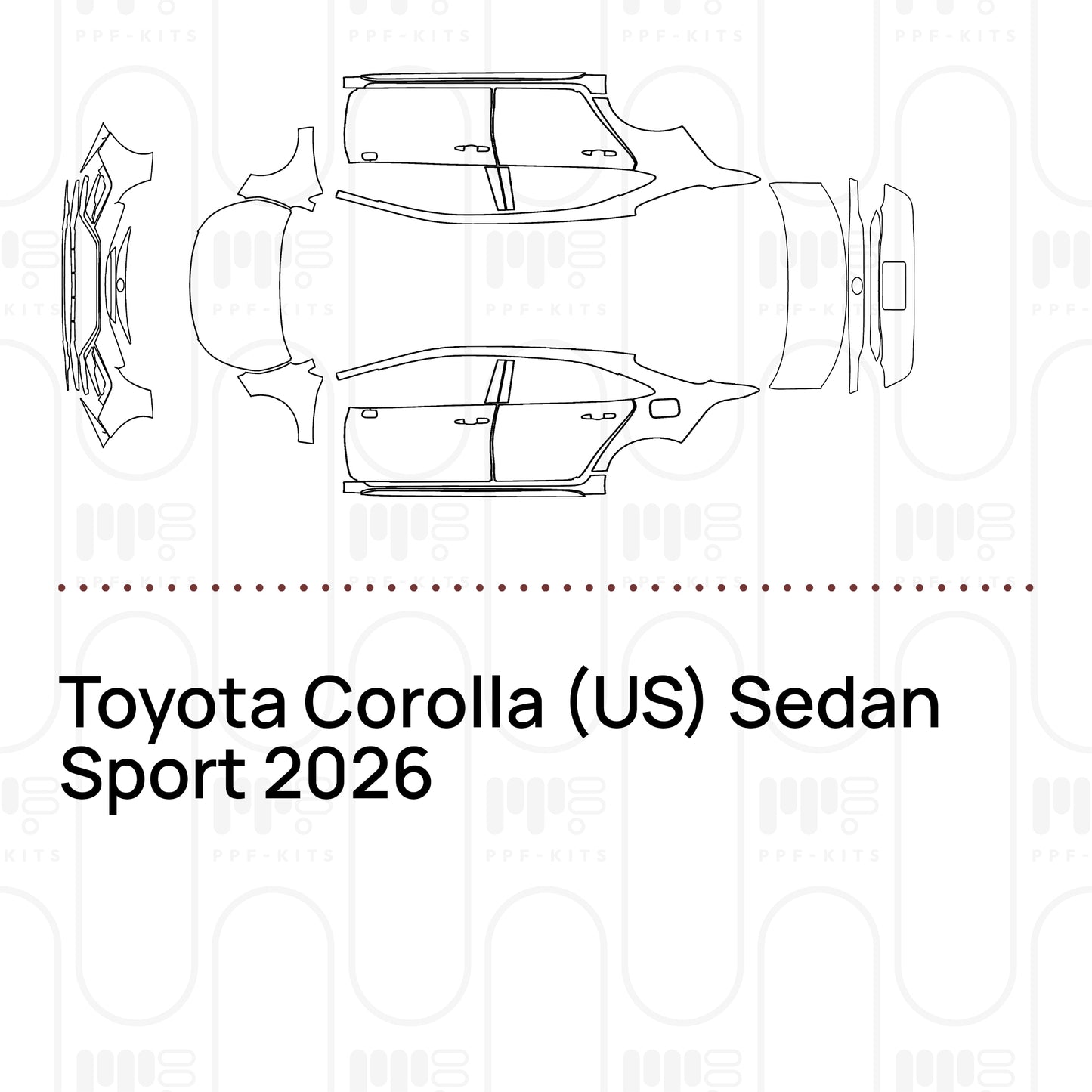 Pre-Cut PPF Toyota Corolla (US) Sedan Sport 2026