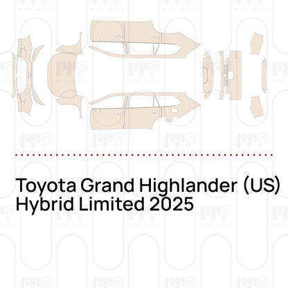 Pre-Cut PPF Toyota Grand Highlander (US) Hybrid Limited 2025