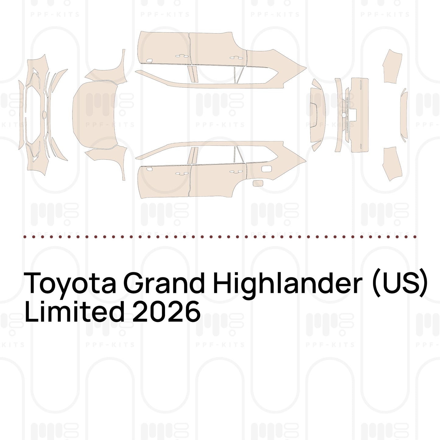 Pre-Cut PPF Toyota Grand Highlander (US) Limited 2026