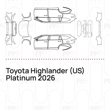Pre-Cut PPF Toyota Highlander (US) Platinum 2026