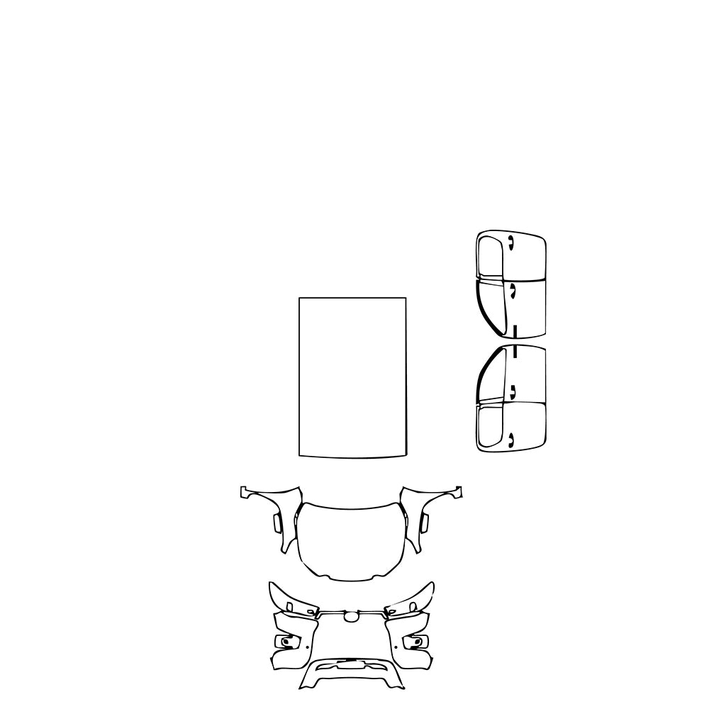 Pre-Cut PPF Toyota Hilux (EU) Double Cab Invincible X 2022 - PPF-Kits