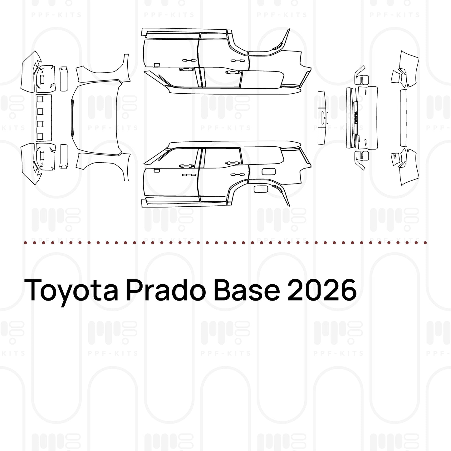 Pre-Cut PPF Toyota Prado Base 2026